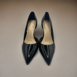 Nine West Ladies Black Patten Leather Pumps Size 8.5 Worn Once Heel 3.5 Inch